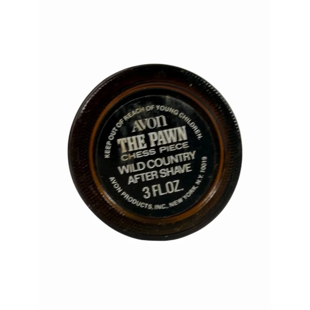 Vintage Avon The Pawn Chess Piece Wild Country After Shave 3 fl oz w/ Box